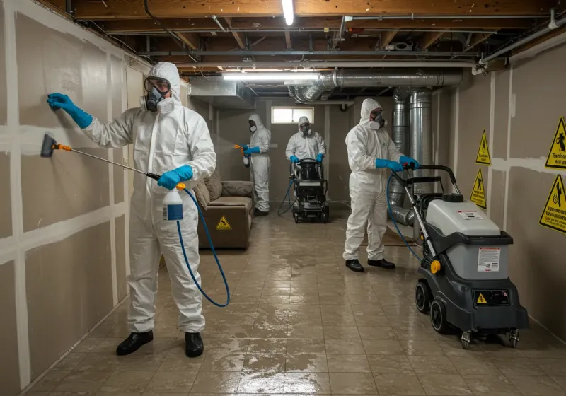 Basement Moisture Removal and Structural Drying process in Nyack, NY